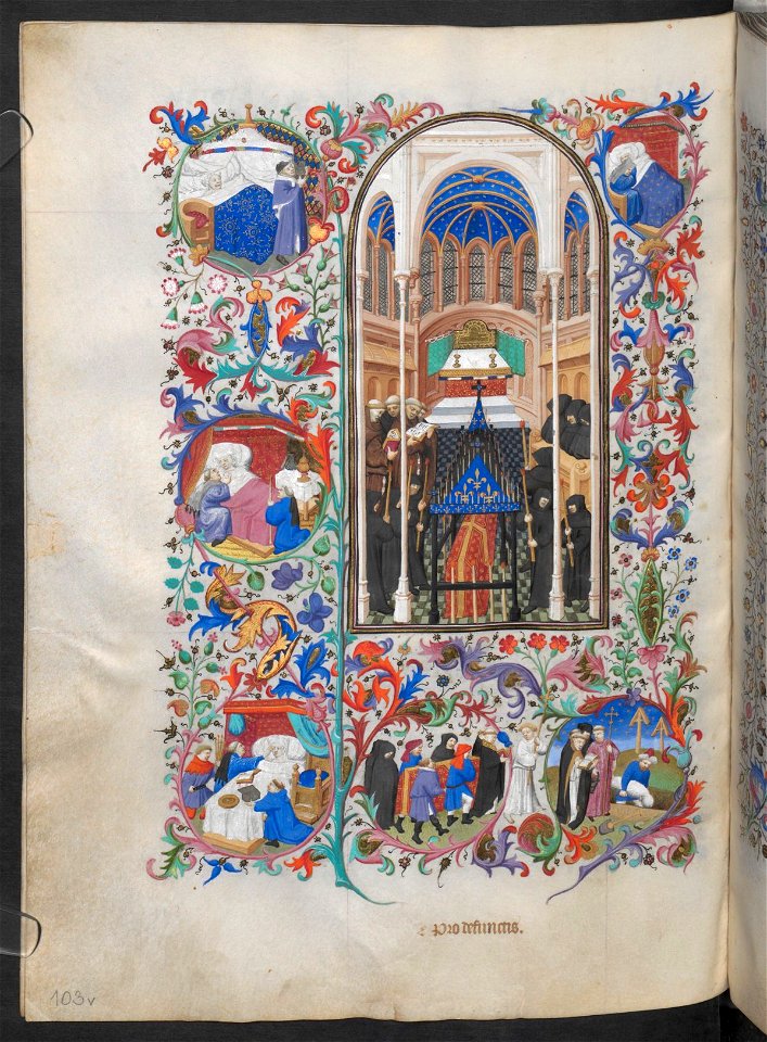 Heures de Vienne - ÖNB Cod1855 f103v (office des morts)