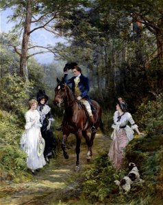 Heywood Hardy The meeting in the forest