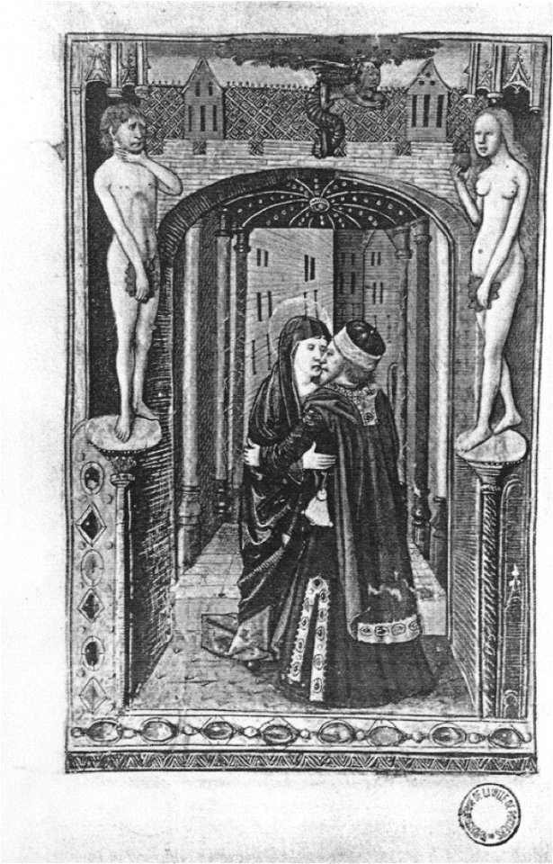 Heures de Macon - rencontre d'Anne et de Joachim (f.17v)