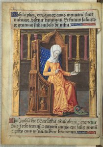 Heures de Louis de Laval - BNF Lat920 f17v (Sibylle persique). Free illustration for personal and commercial use.