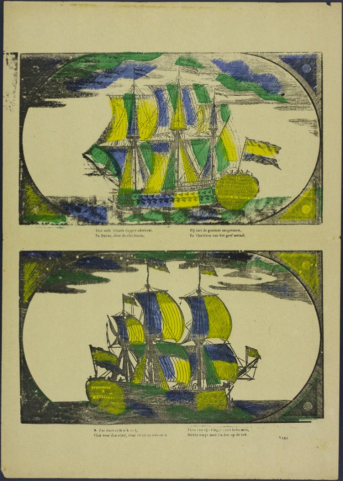 Hier zeilt 's lands dappre admiraal-Catchpenny print-Borms 0630