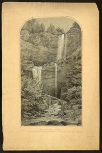 High fall on the Catskills - from nature by James Queen draughtsman for P.S. Duvals Lithographic Establ. LCCN2009632027