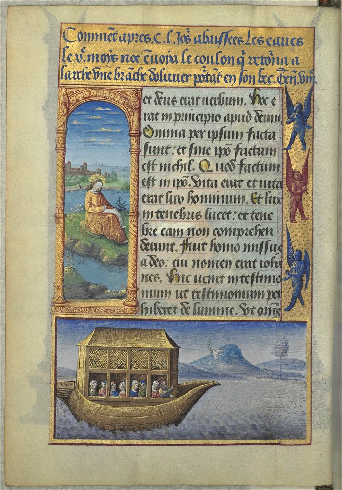 Heures de Louis de Laval - BNF Lat920 f30v (arche de Noé)