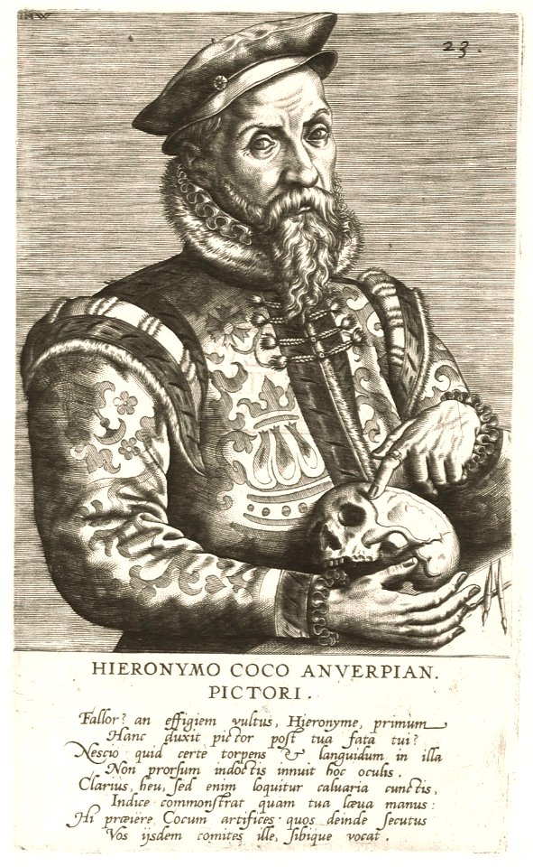 Hieronymus Cock by Jan Wierix (attr.), 1572