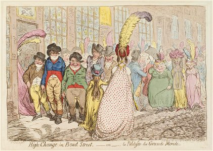 High-change in Bond Street, - ou - la politesse du grande monde by James Gillray
