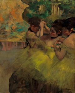 Hilaire Germain Edgar Degas - Yellow Dancers (In the Wings) - 1963.923 - Art Institute of Chicago. Free illustration for personal and commercial use.