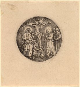 Hieronymus Wierix and Antonie Wierix after Albrecht Dürer - The Crucifixion called the Sword Pommel of Maxmilian