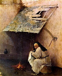 Hieronymus Bosch - St Peter with the Donor (detail) - WGA2616
