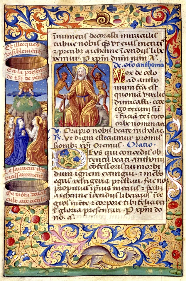 Heures de Charles VIII 107V Saint Antoine (page)