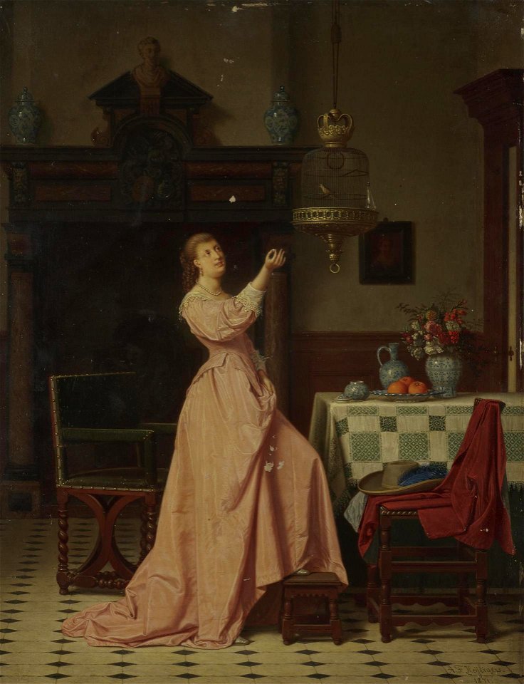 Heyligers Lady with canary