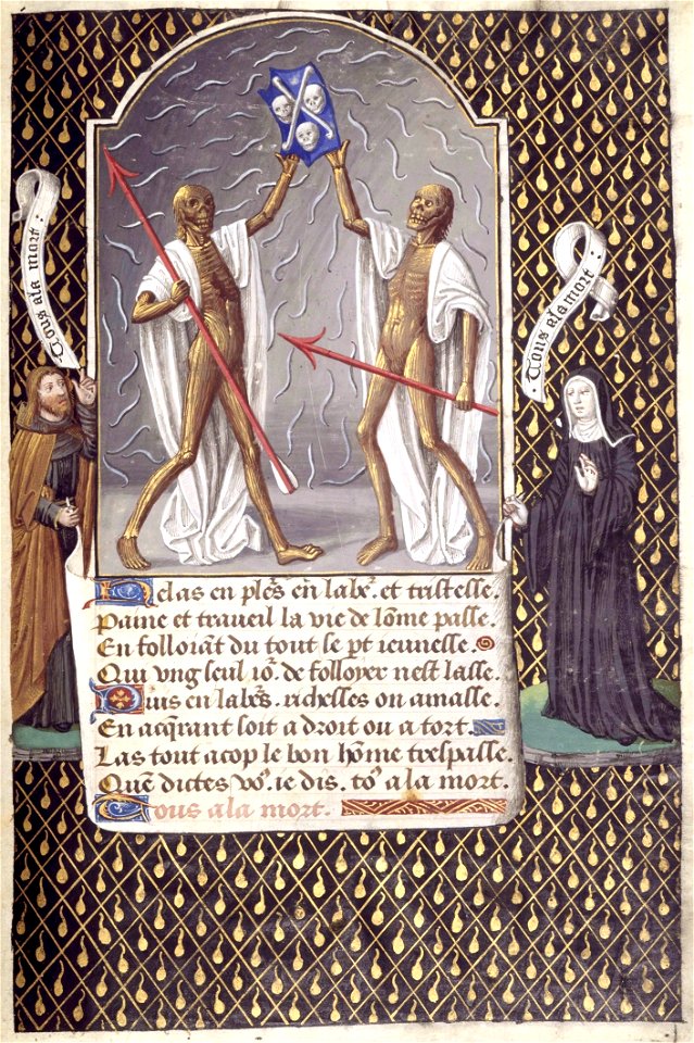 Heures de Charles VIII fol. 111R Danse de la mort