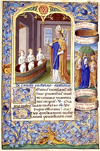 Heures de Charles VIII fol. 107R Saint Nicolas