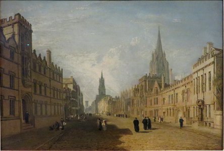 High Street, Oxford (painting), by Turner (1810) crop