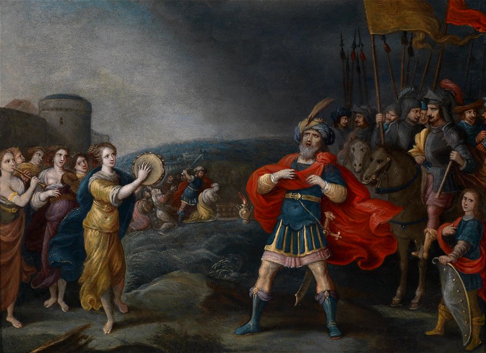 Hieronymus Francken III Jephthah meets his daughter