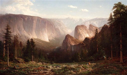 Thomas Hill - Great Canyon of the Sierra, Yosemite. Free illustration for personal and commercial use.