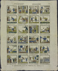 Hier ziet gij Steven van der Klok, En al zijn hooggeroemde daden-Catchpenny print-Borms 0745