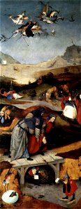 Hieronymus Bosch - Triptych of Temptation of St Anthony (left wing) - WGA2596
