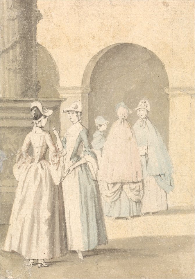 Anthony Highmore - Ladies Beside a Column and Arcade - Google Art Project