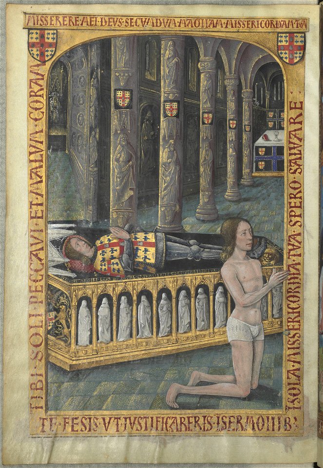 Heures de Louis de Laval - BNF Lat920 f334v (commanditaire en prière)