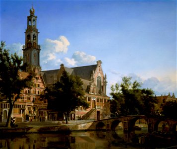06. View of the Westerkerk, Amsterdam Jan van der Heyden. Free illustration for personal and commercial use.