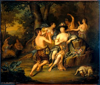 Hieronymus van der My - Herders en herderinnen in een landschap - BR2004 - Rijksmuseum Twenthe