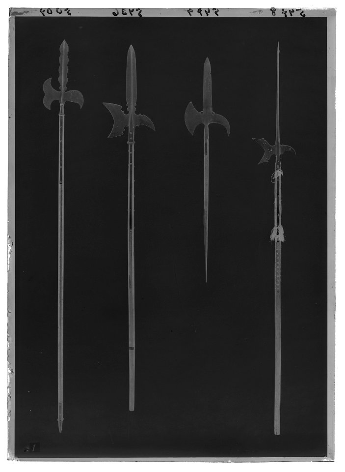Hillebard (förfalskning), Tyskland ca 1830-1850 - Livrustkammaren - 69018-negative