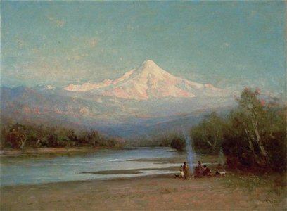 Mountain Landscape by Thomas Hill, Johnson Museum of Art. Free illustration for personal and commercial use.