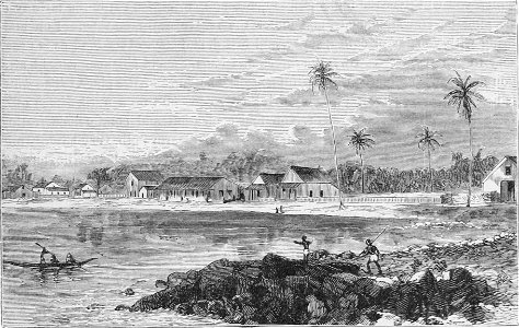 Hilo illustration, c. 1870s bw. Free illustration for personal and commercial use.