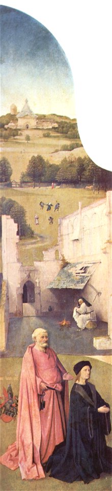 Hieronymus Bosch - Adoration of the Magi - left panel - Prado