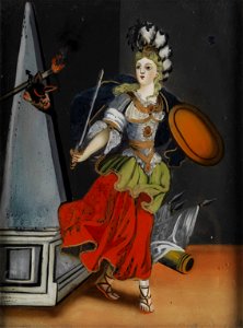 Hinterglasbild Minerva