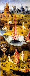 Hieronymus Bosch - Triptych of Garden of Earthly Delights (left wing) - WGA2518. Free illustration for personal and commercial use.