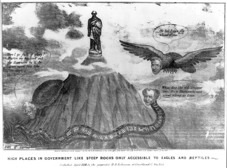 High places in government like steep rocks only accessible to eagles and reptiles LCCN2008661282
