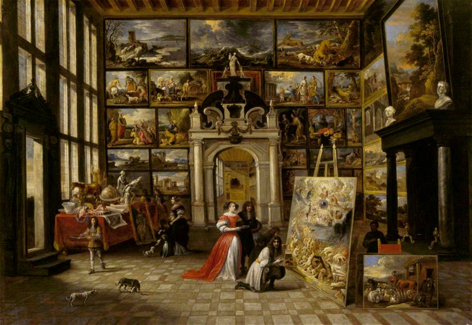 Hieronymus Janssens (1624-1693) - A Picture Gallery with Fashionable Visitors - 138300 - National Trust