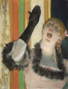 Hilaire-Germain-Edgar Degas - Singer with a Glove - 1951.68 - Fogg Museum. Free illustration for personal and commercial use.