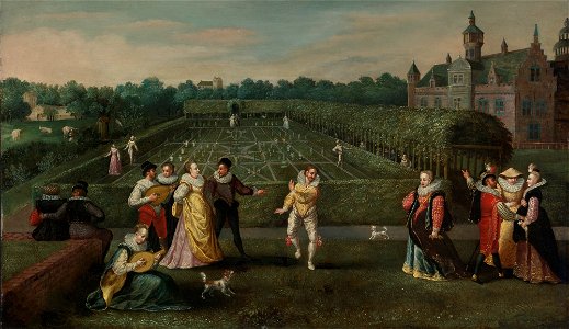 Hieronymus Francken I Courtiers Strolling In a Garden