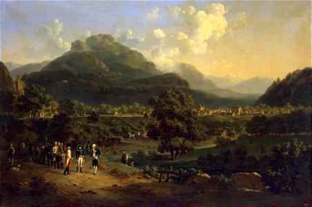 Hippolyte Lecomte - Meeting of Napoleon with the Ambassadors of the Austrian Emperor near Leoben, Steiermark on 7 April, 1797 - WGA12625