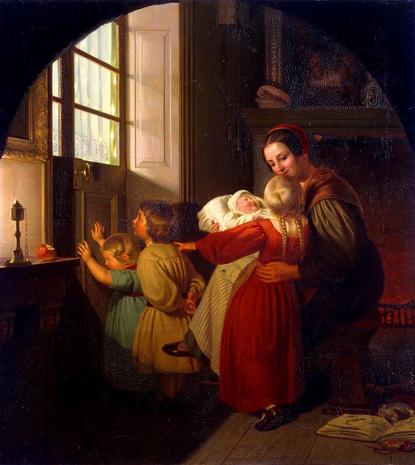 Ferdinand Theodor Hildebrandt - Weihnachtsabend (1840)