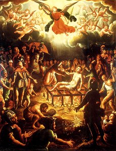 Hipólito de Rioja - The Martyrdom of Saint Lawrence - Google Art Project