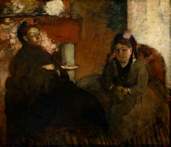 Hilaire Germain Edgar Degas - Portrait of Mme. Lisle and Mme Loubens - 1953.335 - Art Institute of Chicago. Free illustration for personal and commercial use.