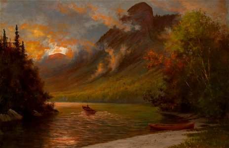 Canoeing at Sunset by Edward Hill