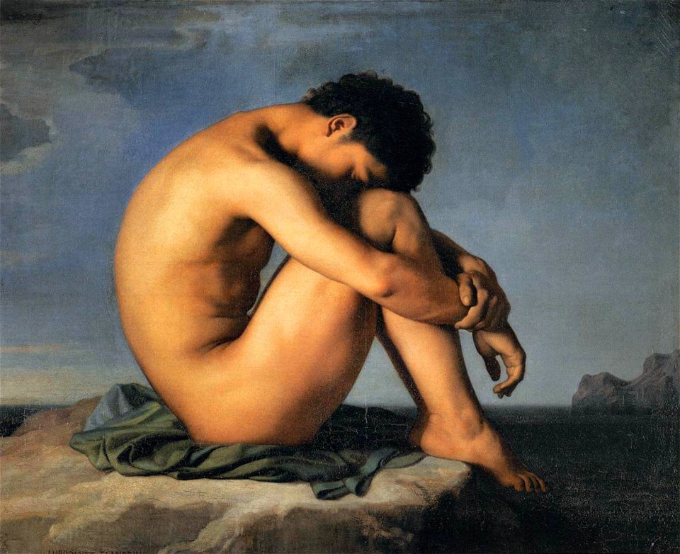 Hippolyte Flandrin - Young Man by the Sea - WGA07905