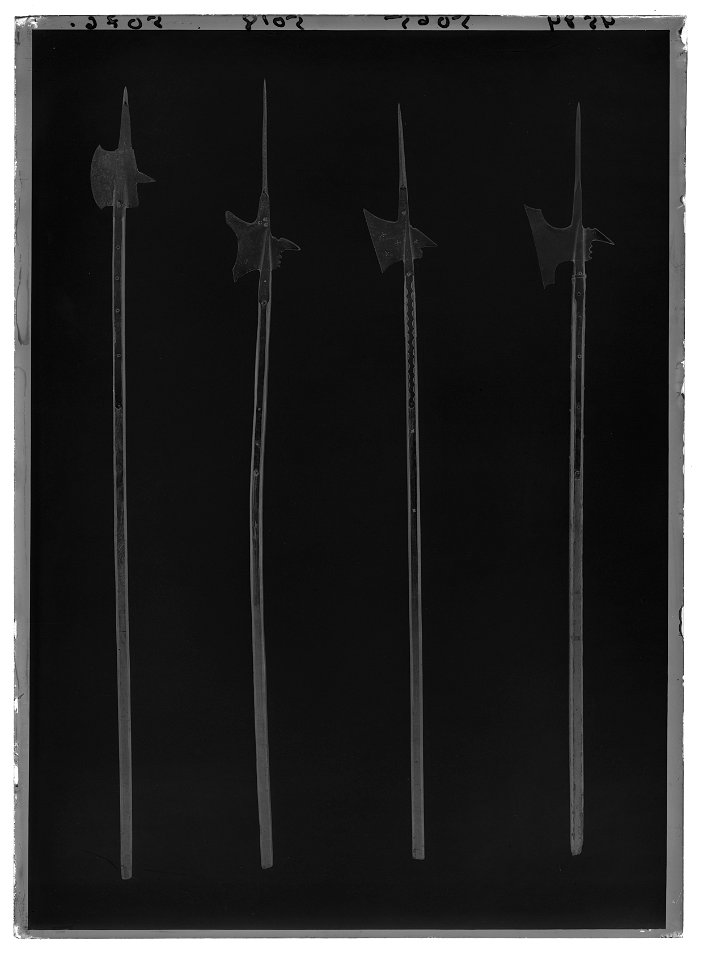 Hillebard, landsknektstyp 1500-talets första hälft - Livrustkammaren - 34777-negative