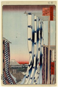 Hiroshige Le quartier des teinturiers de Kanda