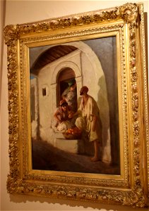 Hippolyte Lazerges - Marchand d'oranges dans une ruelle d'Orient