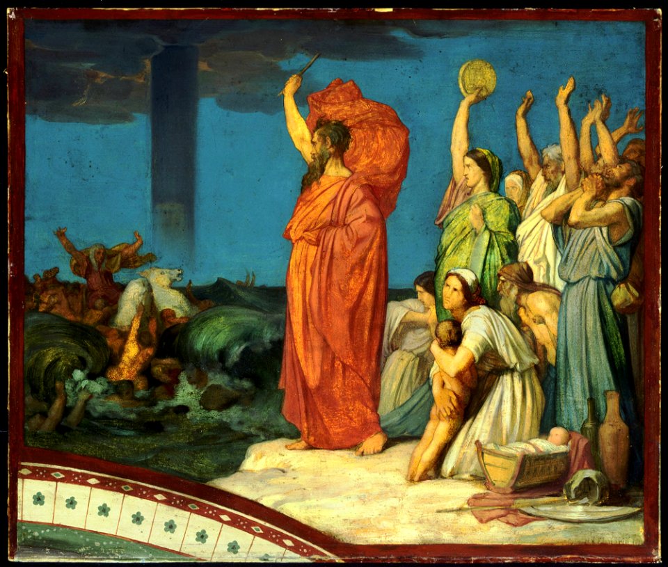 Hippolyte Flandrin - Moses Commanding the Waters to Close upon the Egyptian Host - y1978-37 - Princeton University Art Museum