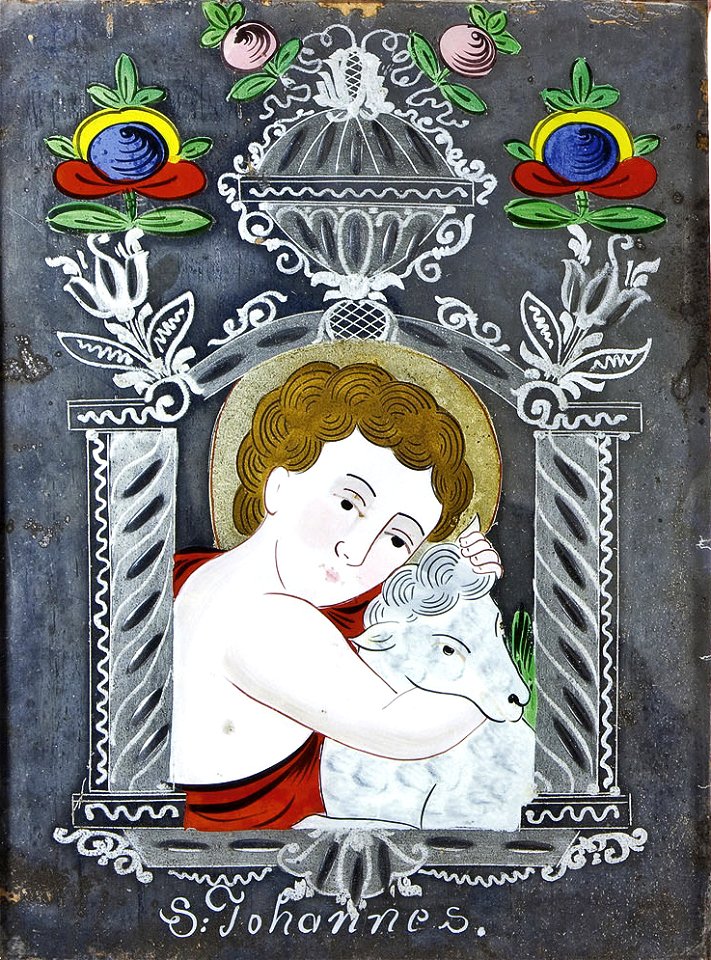 Hinterglasbild Johannesknabe