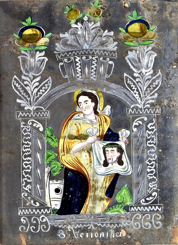 Hinterglasbild Hl Veronika