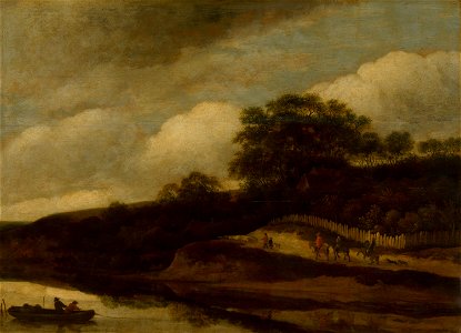 Hilly Landscape beside a Stream by Guillam Du Bois Mauritshuis 554