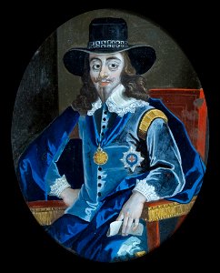 Hinterglasbild Charles I England 18Jh