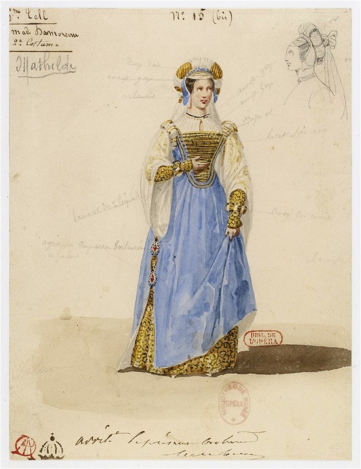 Hipollyte Lecomte - Guillaume Tell - No. 15b Mathilde (Mme Damoreau, 2e costume)